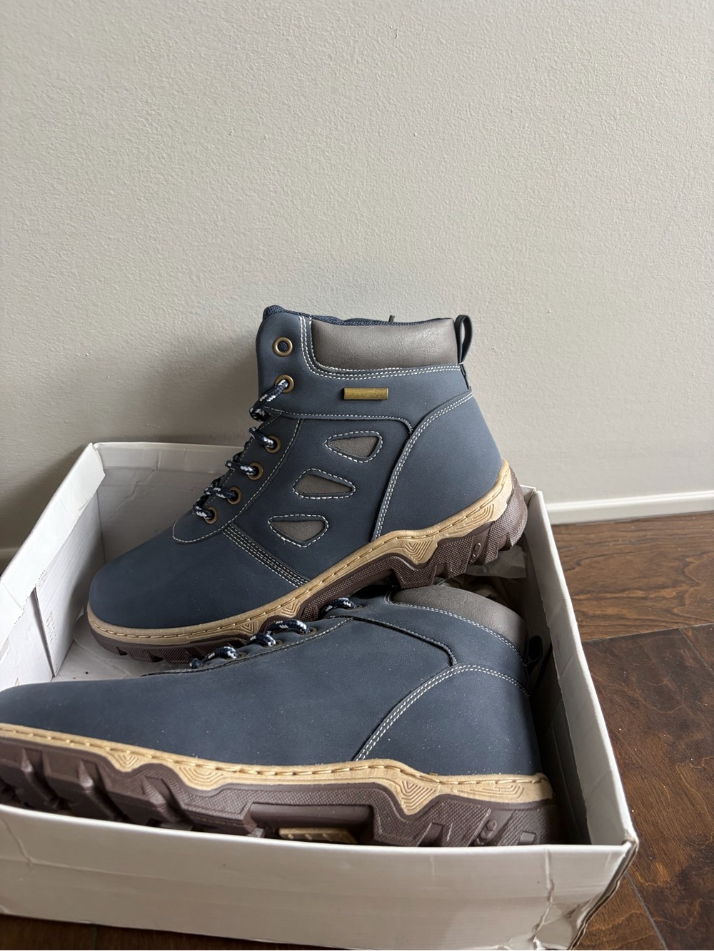 Women’s Navy Blue Lace Up Hiking Boots